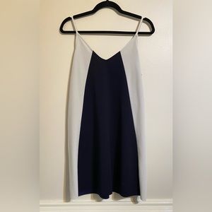Navy Blue and White Dress